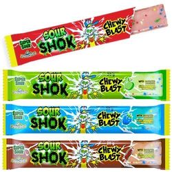⚡🍬 Sour Shok – Chewy Blast (Pâte à mâcher) framboise